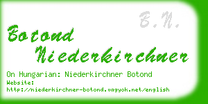 botond niederkirchner business card